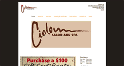 Desktop Screenshot of cielosalonandspa.com